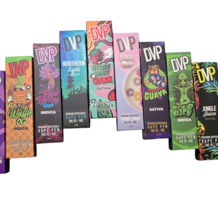DVP Premium Disposable Vape Pen 1ml - Multiple flavor options displayed