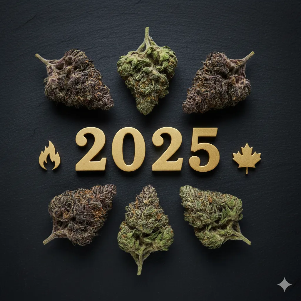 Best weed strains in Brampton 2025 display with premium flower.