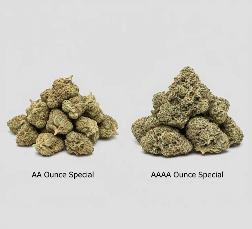 AA vs AAAA ounce special cannabis comparison