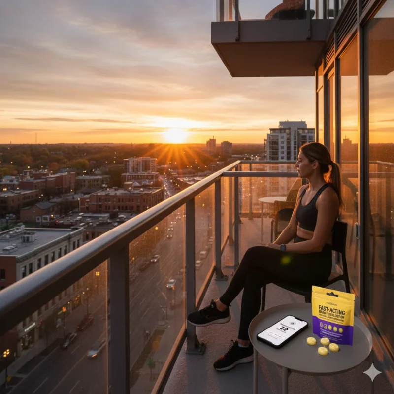 Downtown Oakville cannabis delivery fast-acting nano-emulsion gummies L6J urban professional