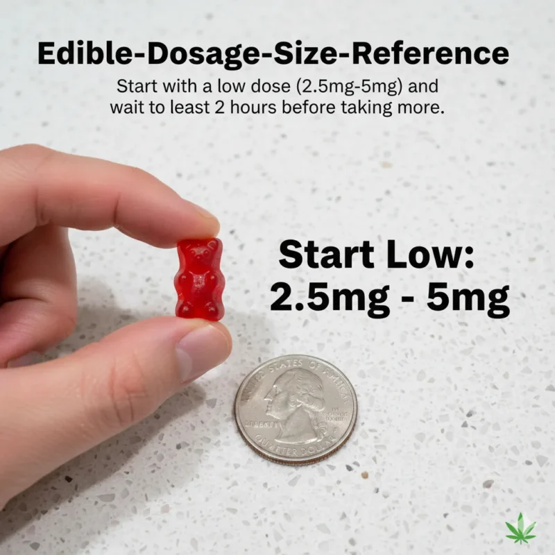 Cannabis gummy dosage guide for first time users.