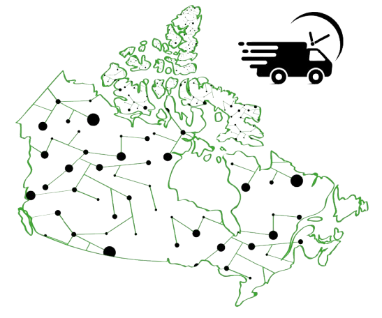 GTA map with delivery pins