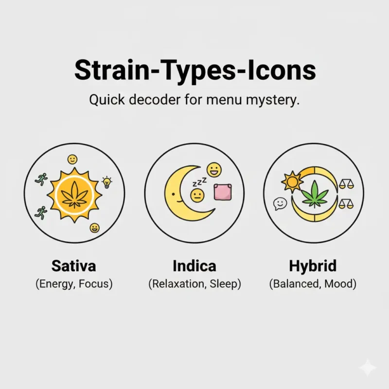 Sativa Indica Hybrid guide graphic.