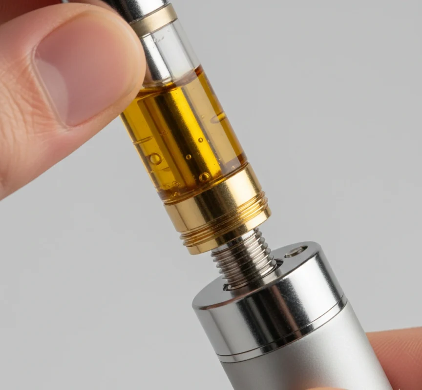 Oakville vape pens 510 thread connection showing universal cartridge compatibility