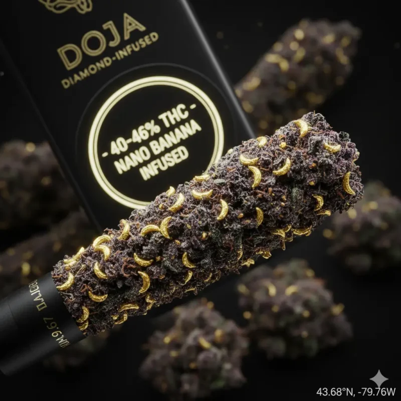 Doja THCA diamond infused pre-roll Brampton 40-46% THC Weedistillery delivery.