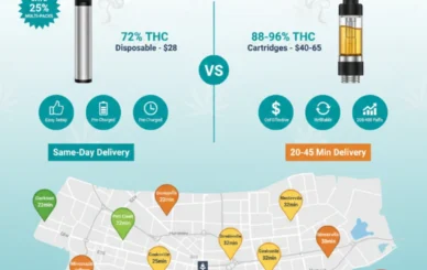 Mississauga cannabis vapes comparison disposable 510 cartridges delivery map Clarkson Port Credit Meadowvale THC guide 2026