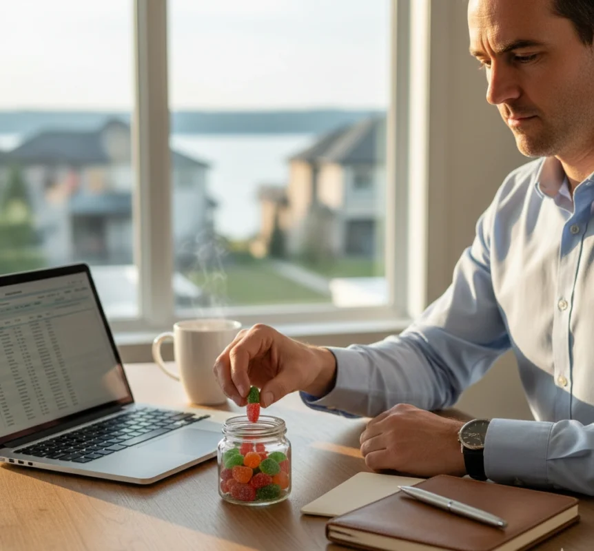 Oakville edibles discreet consumption professional setting THC gummies wellness lifestyle