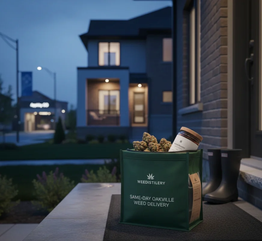 Weedistillery same-day Oakville weed delivery of premium cannabis flower 2026.