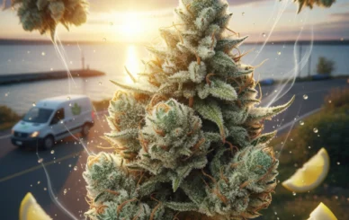 Oakville sativa strains Frozen Lemons AA frosty buds for daytime energy Weedistillery delivery
