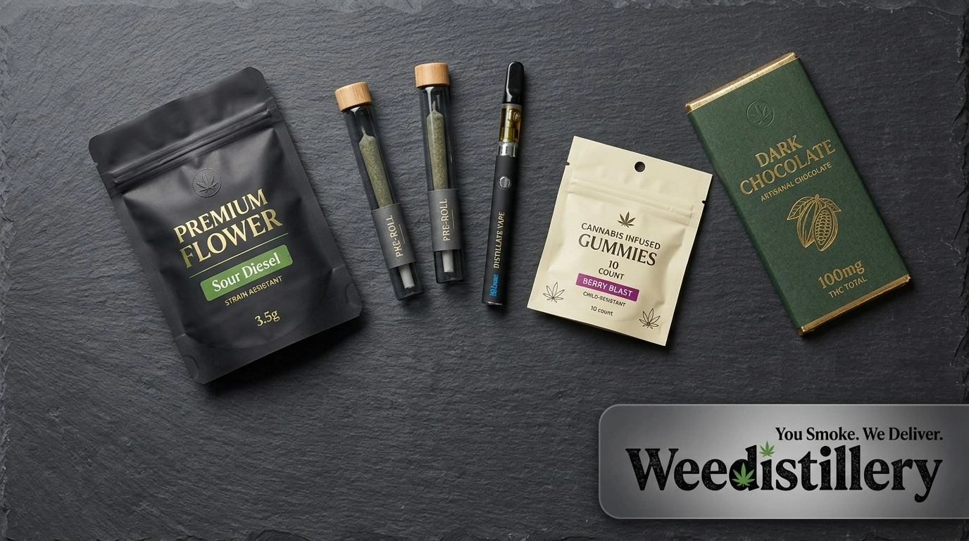 Full cannabis product menu for same-day delivery Port Credit Mississauga – Weedistillery