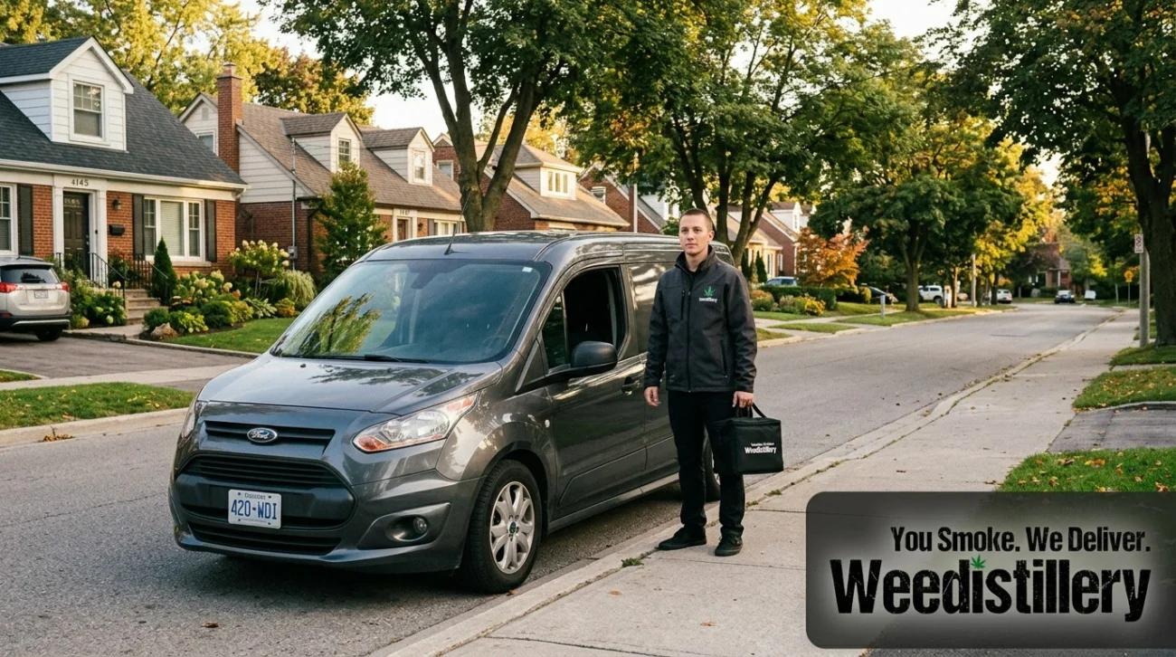 Weedistillery cannabis delivery driver in Port Credit Mississauga – fast professional service